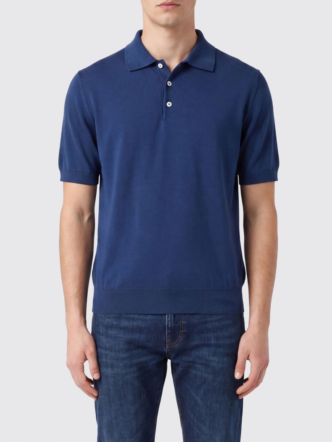 BRUNELLO CUCINELLI Polo Shirt Men color Grey