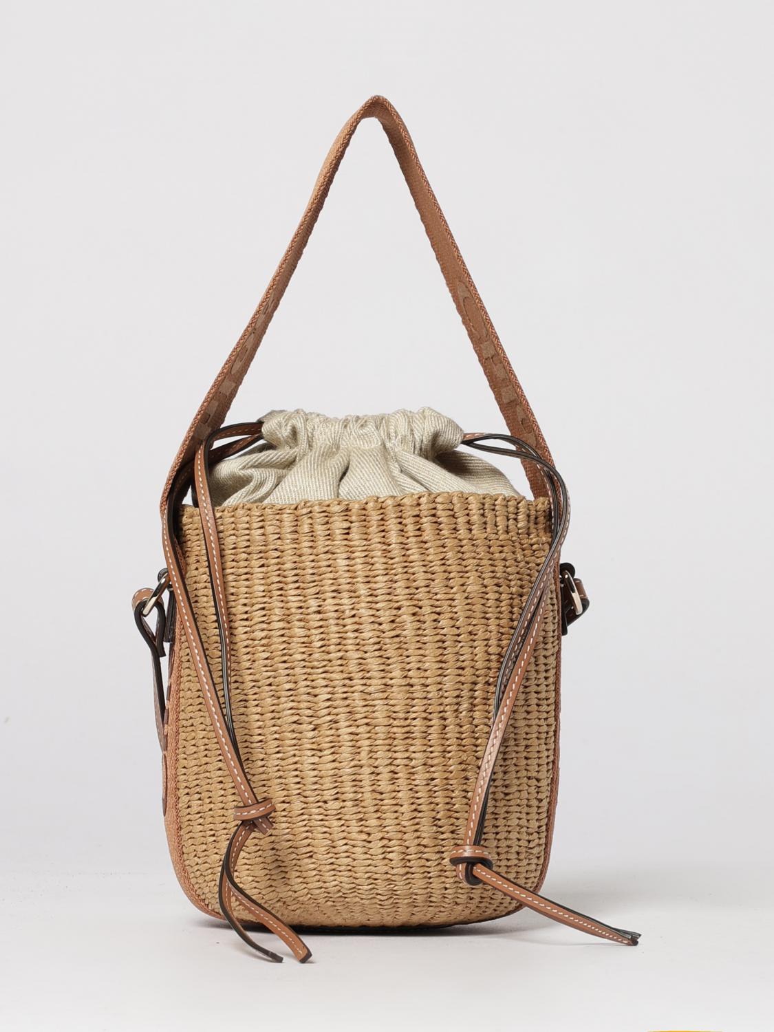 Borsa Woody Mini Chloé in rafia