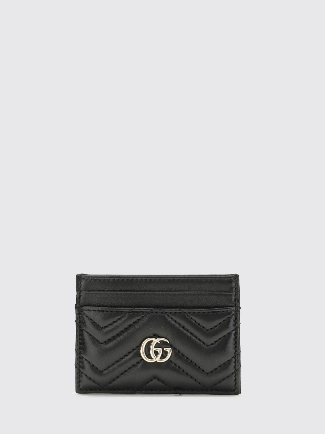 GUCCI Portacarte di credito GG Marmont in nappa matelassè