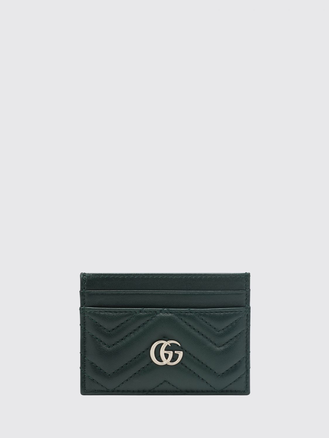 GUCCI Portacarte di credito GG Marmont in nappa matelassè