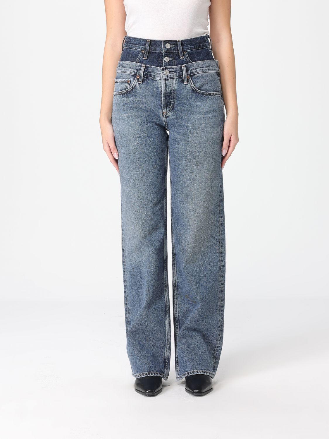 AGOLDE Jeans Damen Farbe Denim