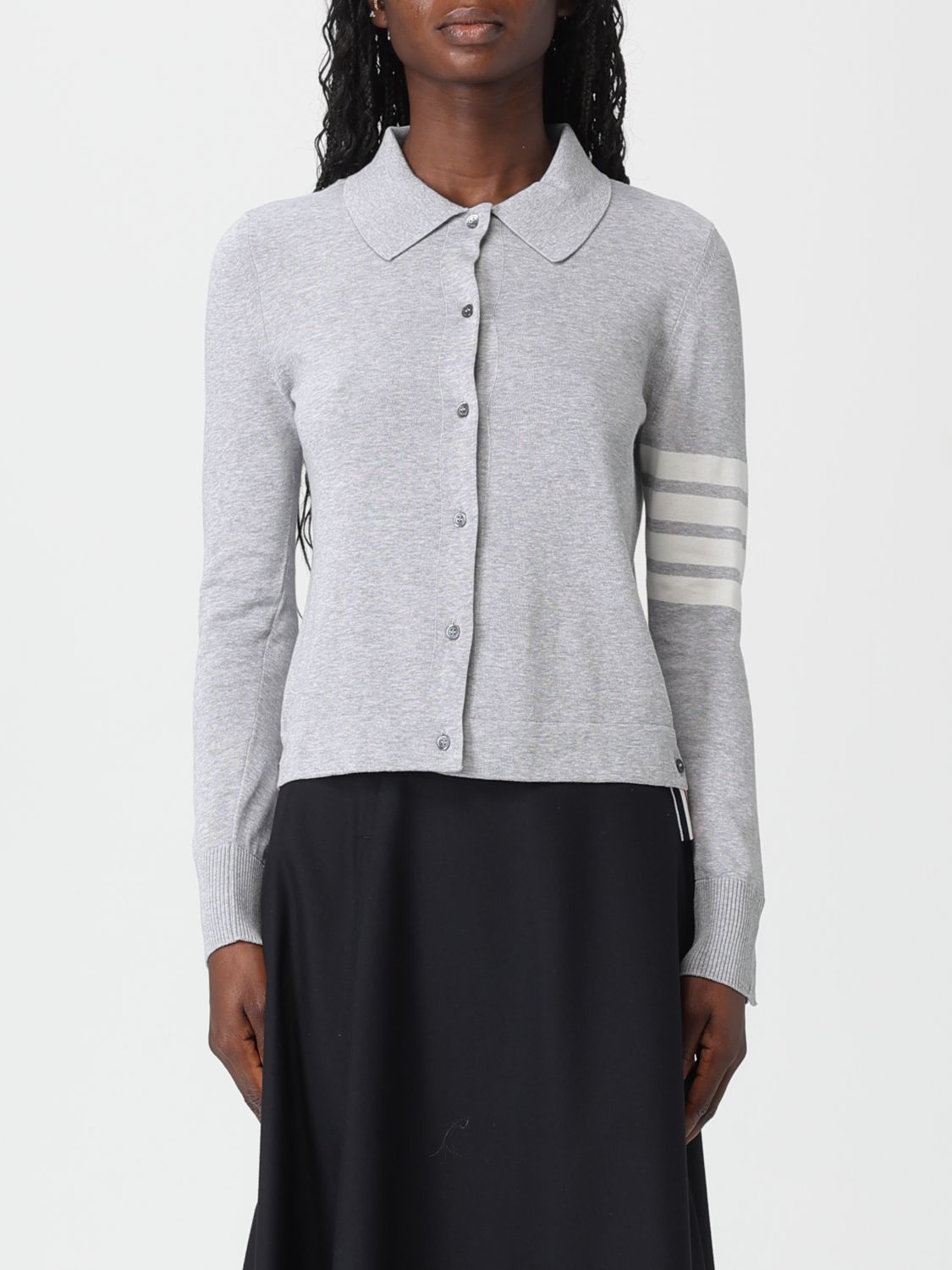 Thom Browne Cardigan  Woman Color Grey In Gray
