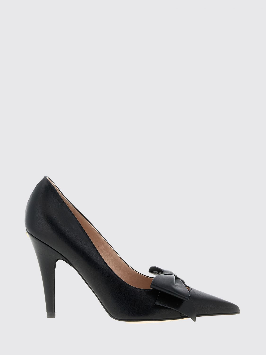 Valentino Black Pointed Toe Heels In Black