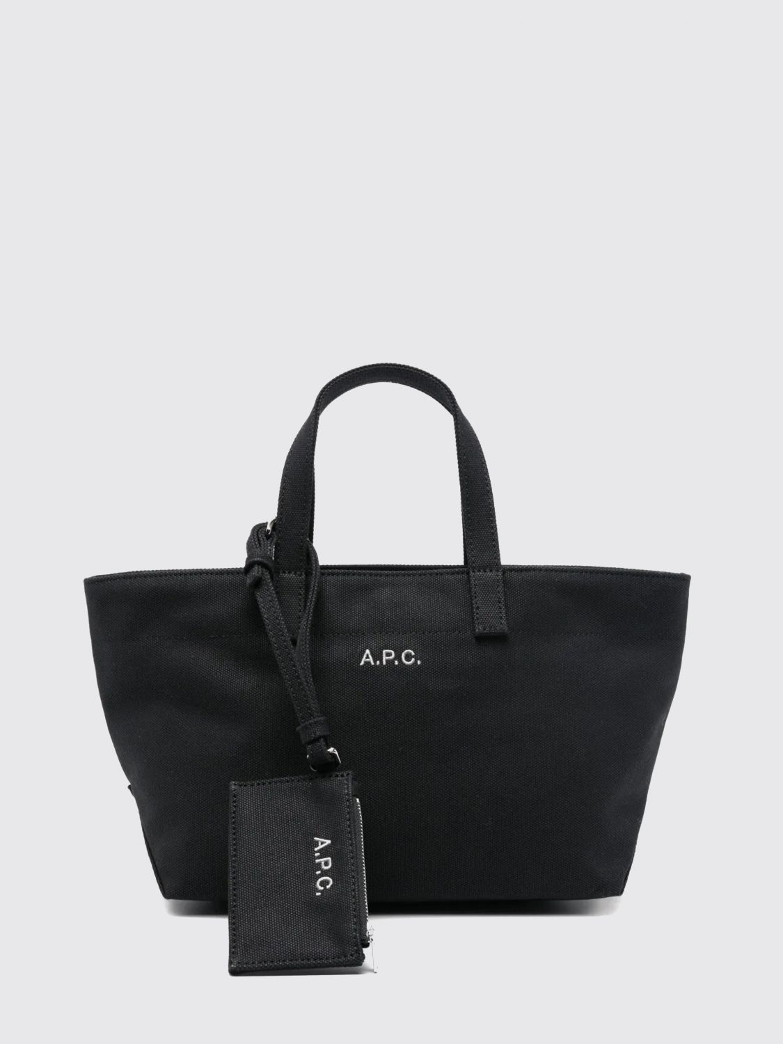 Apc A.p.c. "le Drummer Toile" Small Tote Bag In Black