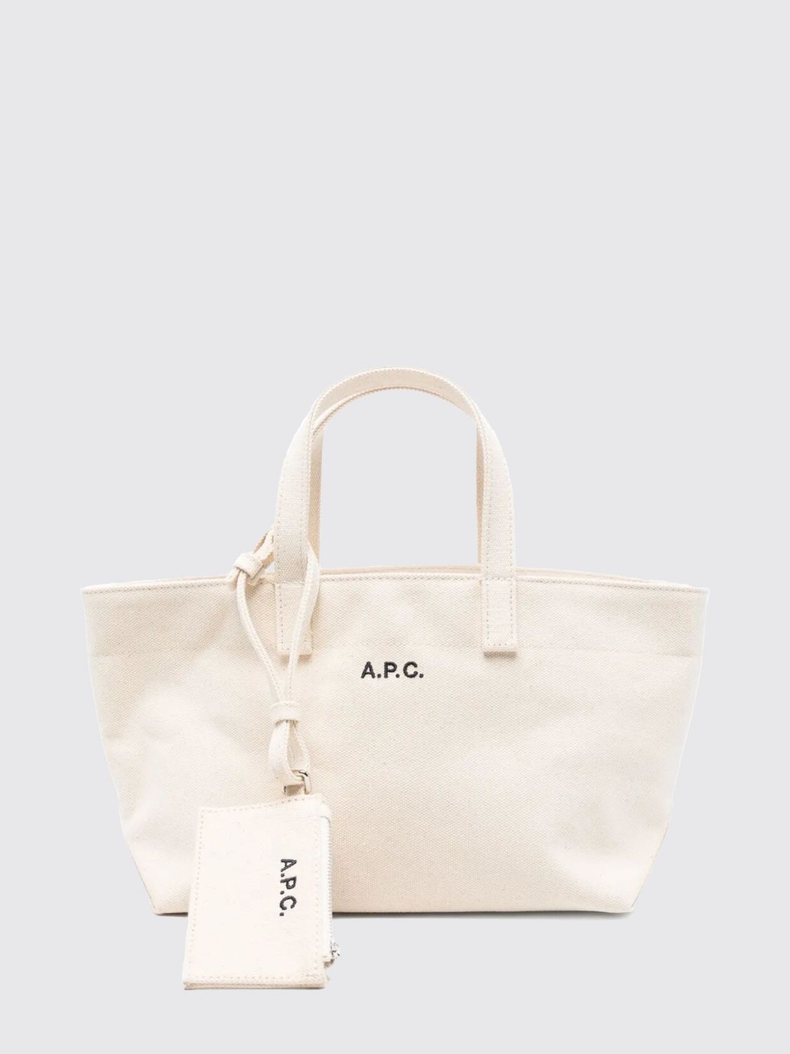 Apc A.p.c. "le Drummer Toile" Small Tote Bag In Neutral