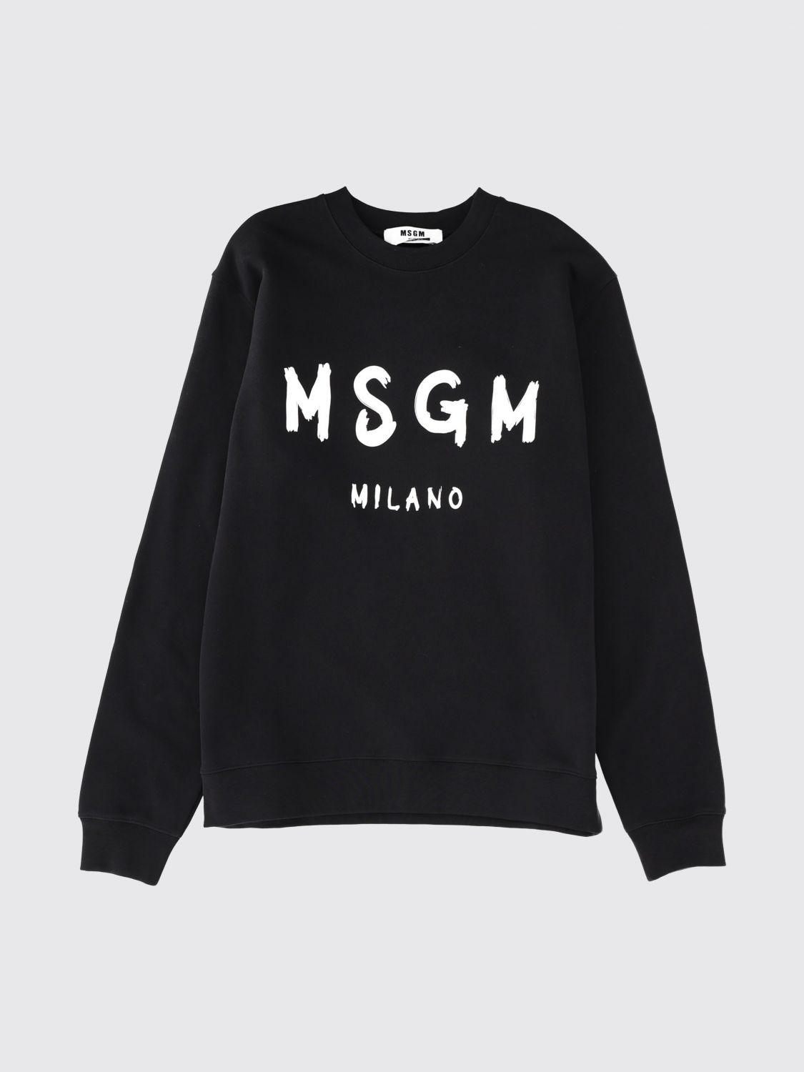 Msgm Sweatshirt With Logo In Black