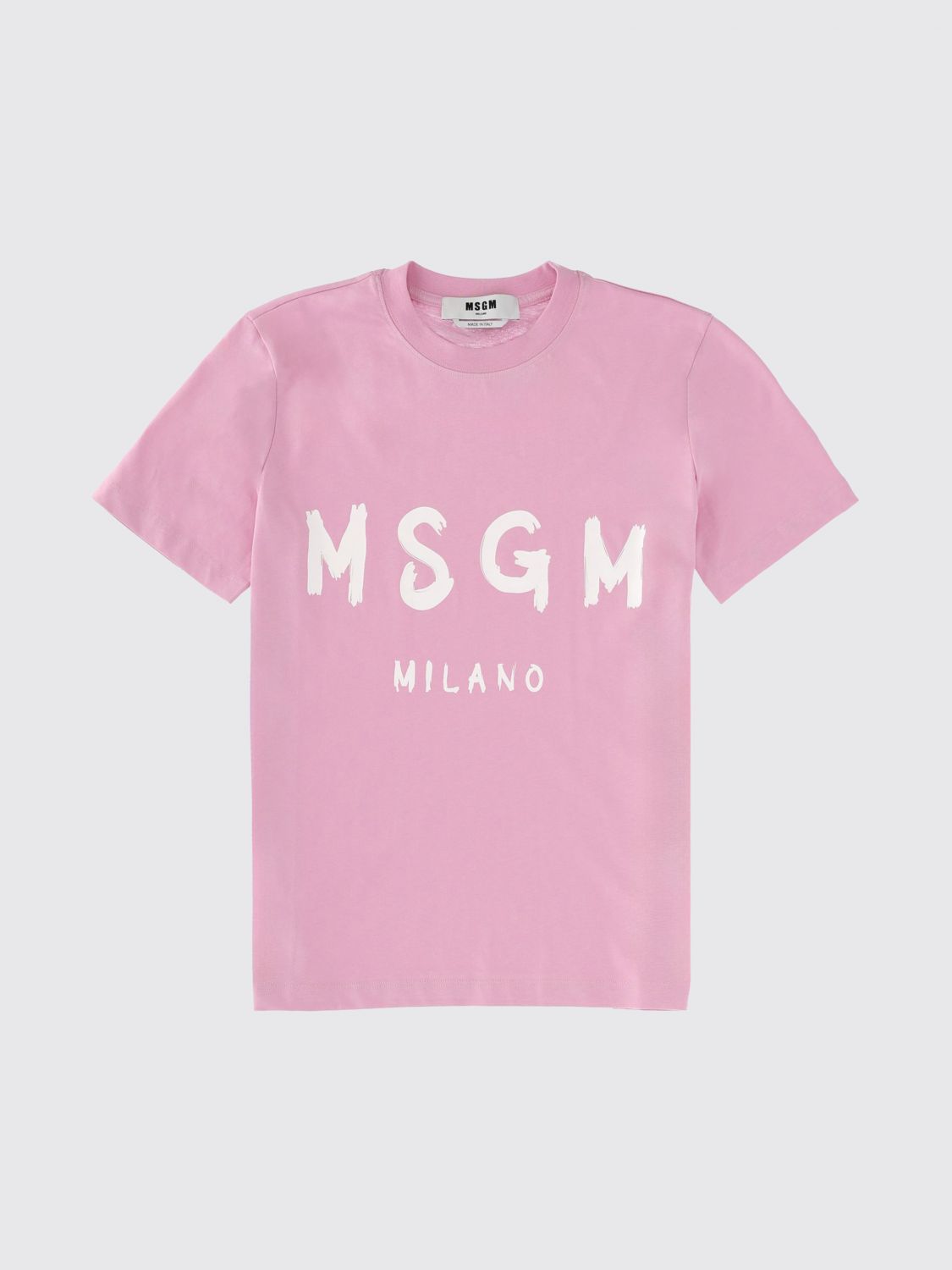 Msgm T-shirt With Logo In Pink