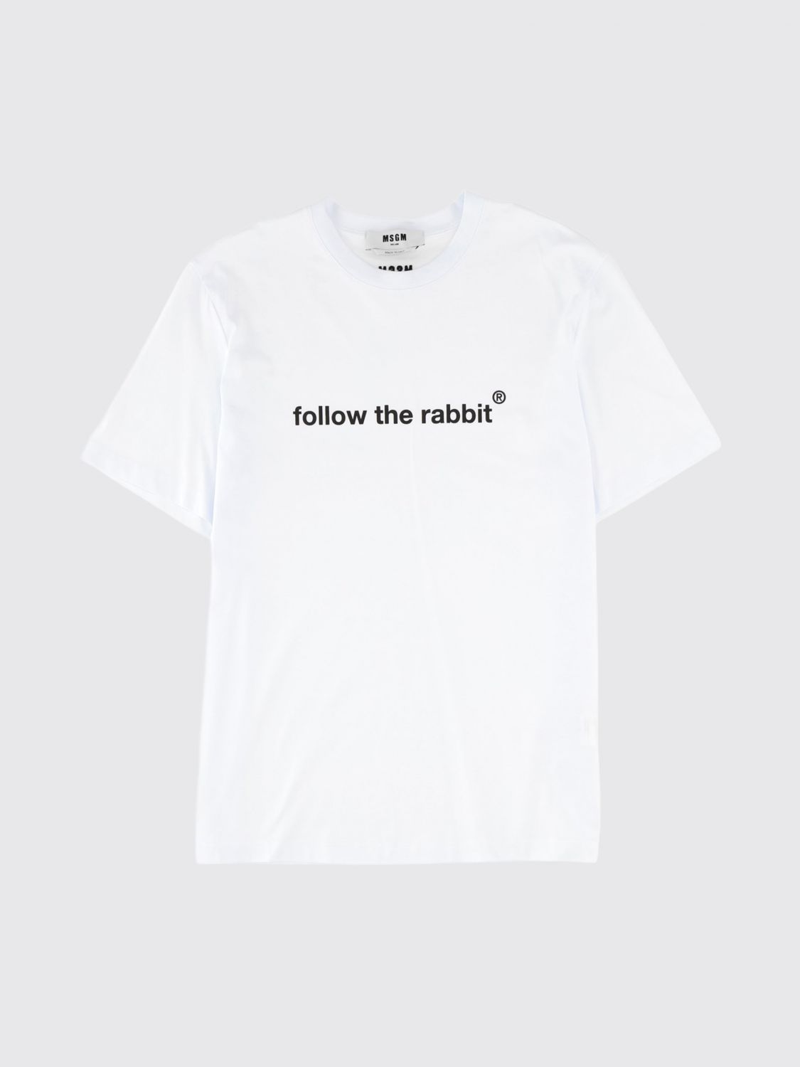 Msgm Follow The Rabbit T-shirt In White