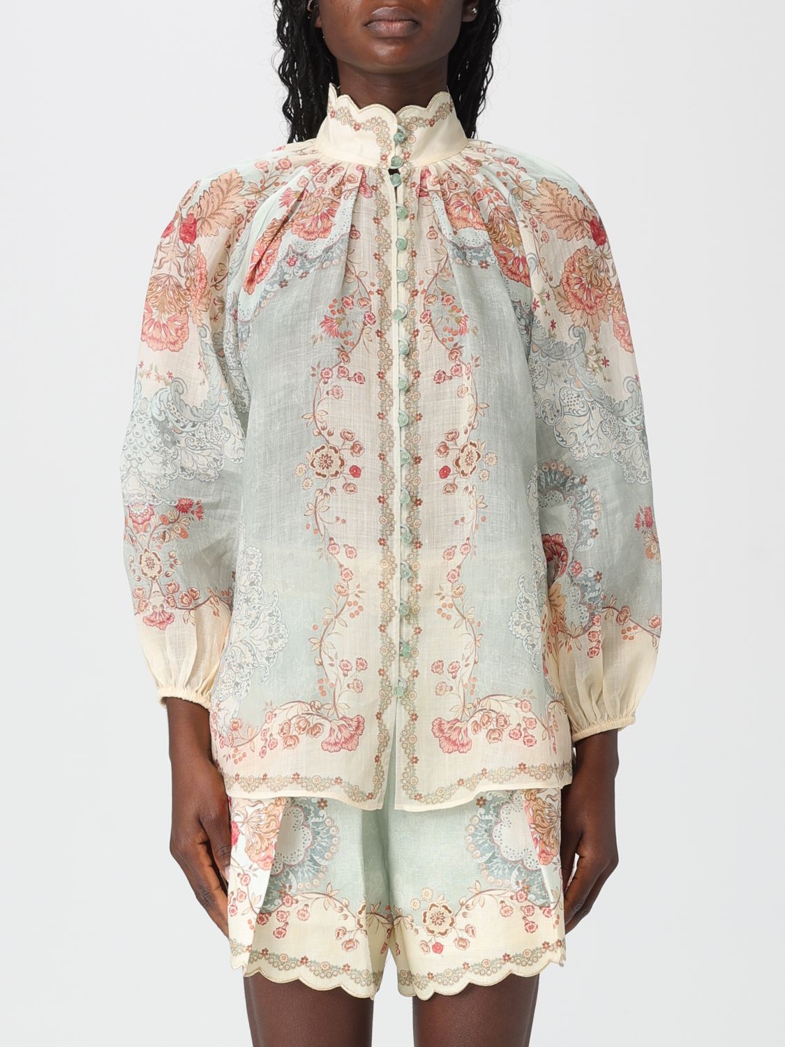 Zimmermann Shirt  Woman Color Gnawed Blue In Multi