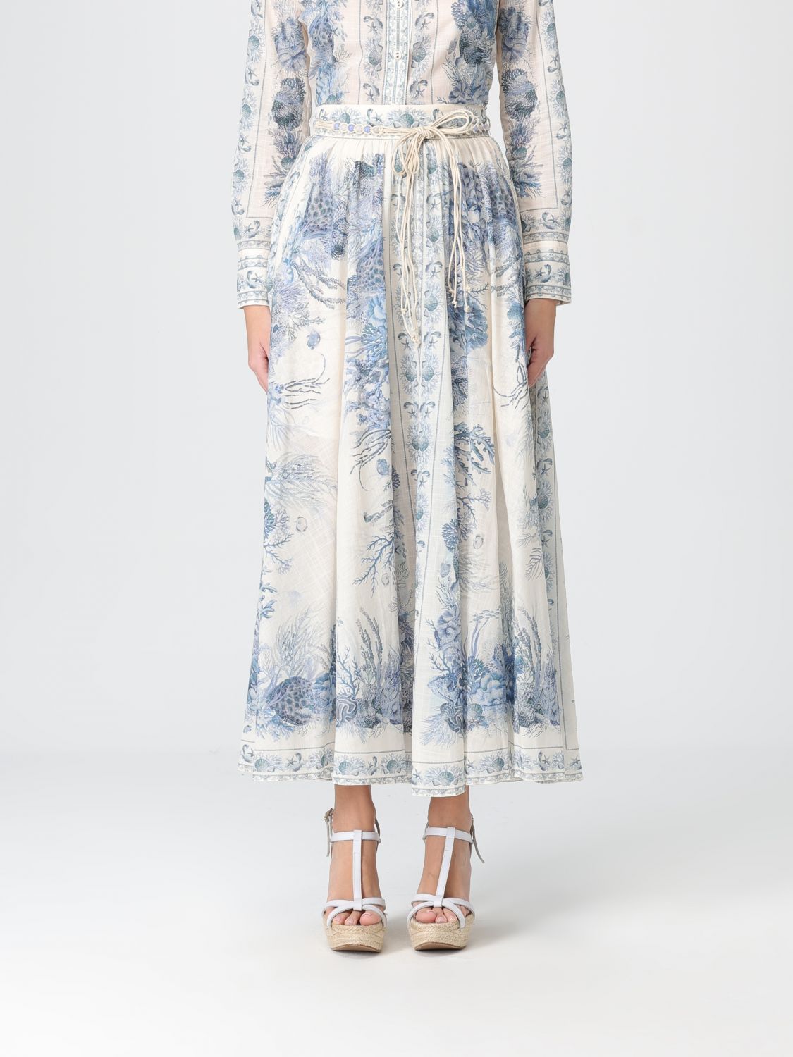 Skirt ZIMMERMANN Woman color White