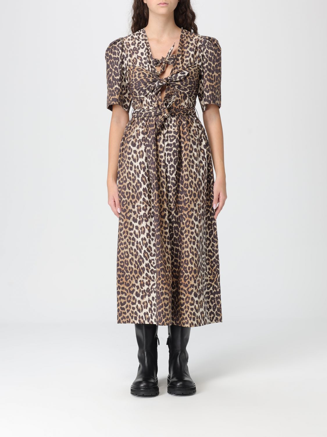 GANNI Kleid Damen Farbe Braun