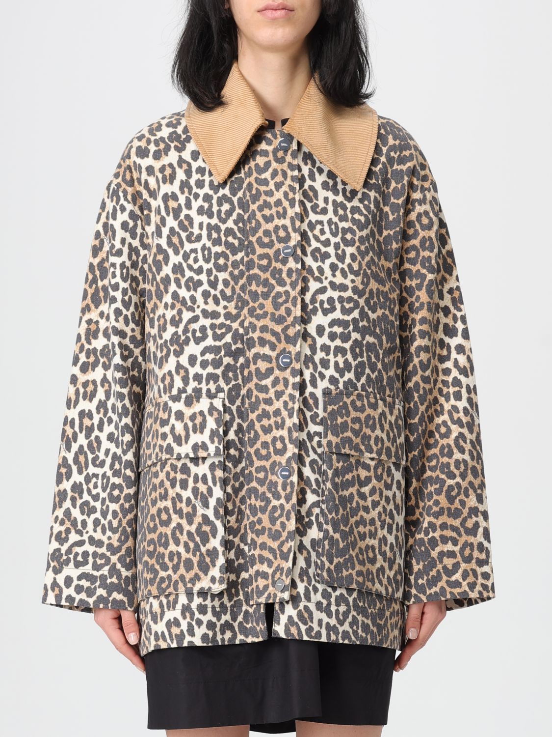 GANNI Jacket Woman color Brown　GANNI ジャケット レディース カラー ブラウン GANNI