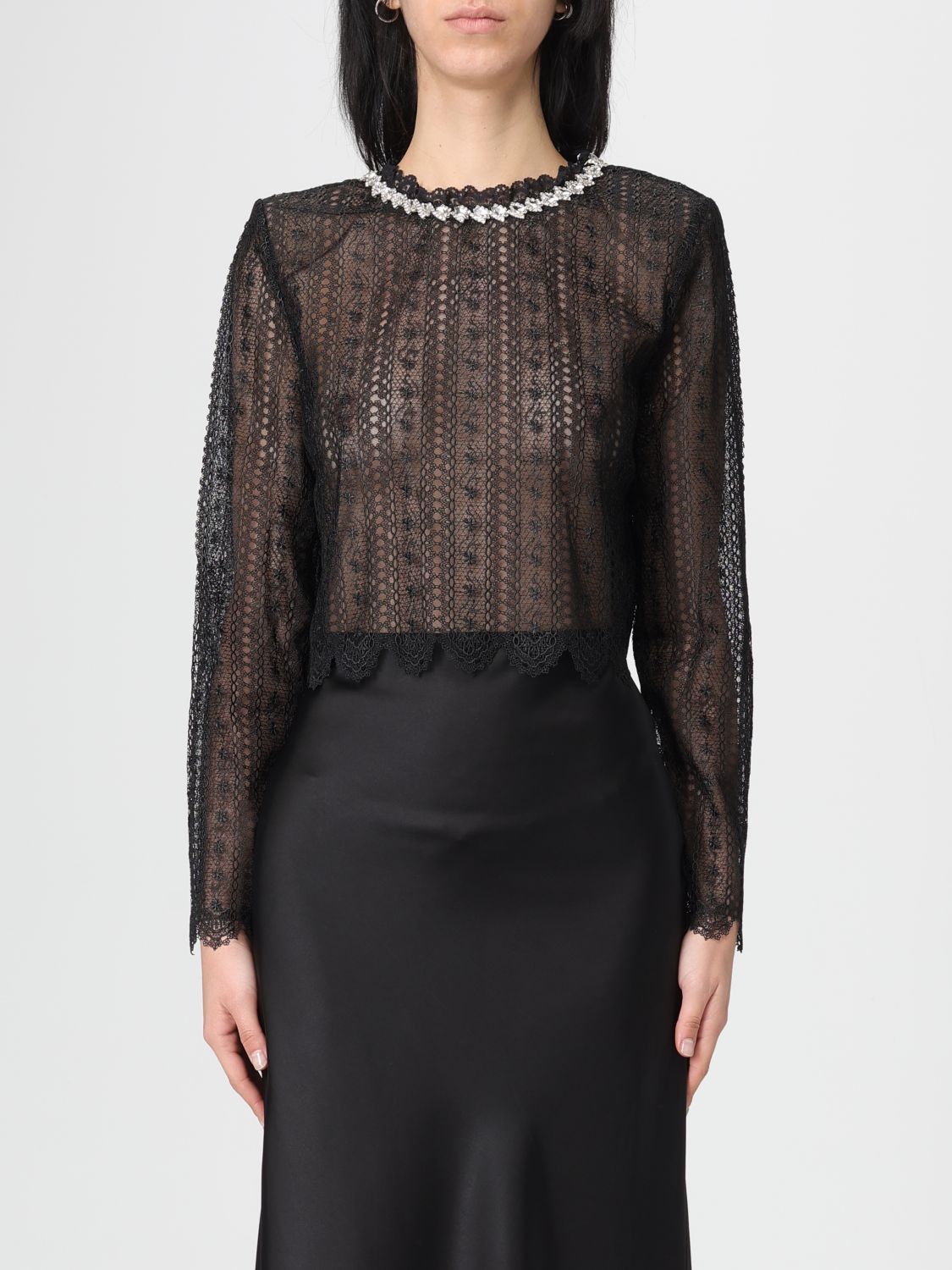 Top SELF-PORTRAIT Donna colore Nero