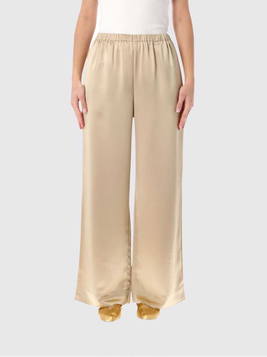 By Malene Birger Pants  Woman Color Gold In Brown