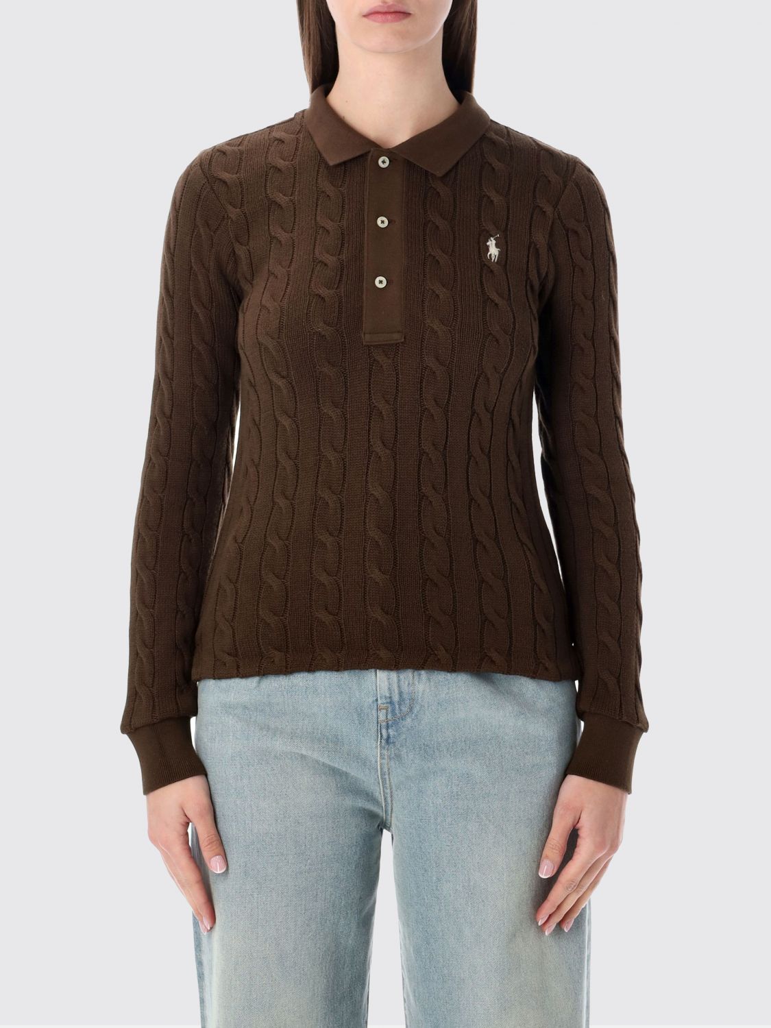Polo Ralph Lauren Sweater  Woman Color Brown In Burgundy