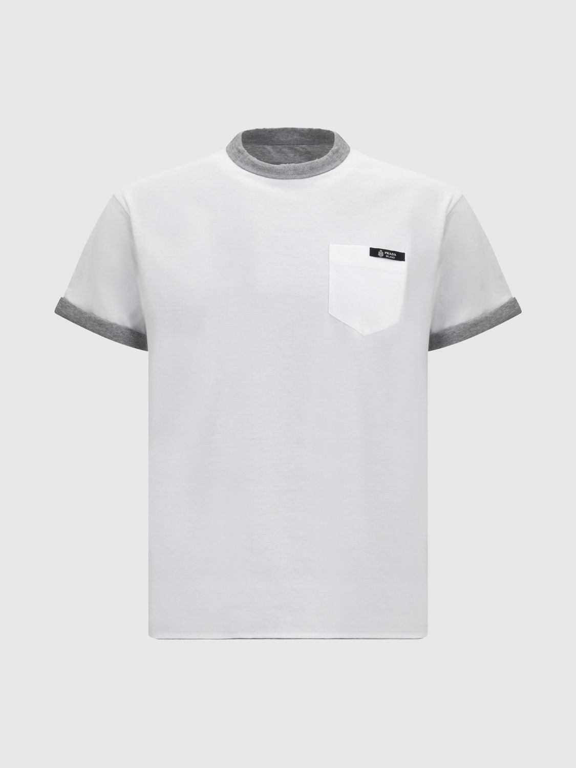 Prada Reversible Cotton T-shirt In Multi