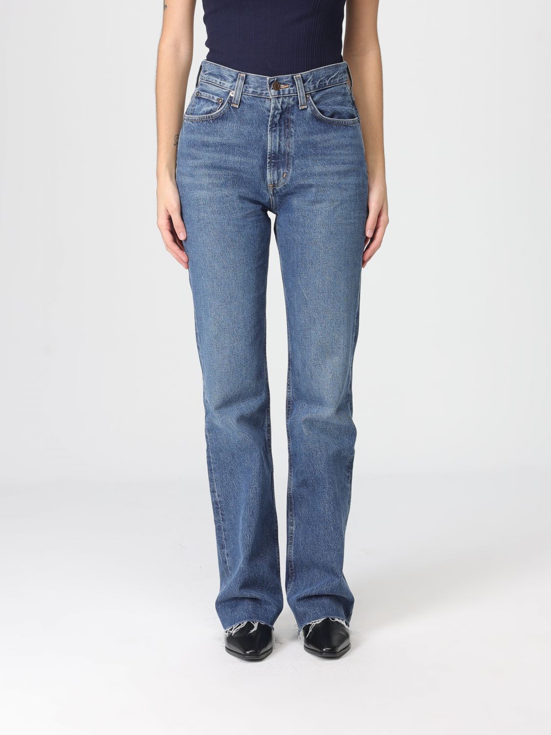 AGOLDE Jeans Damen Farbe Denim