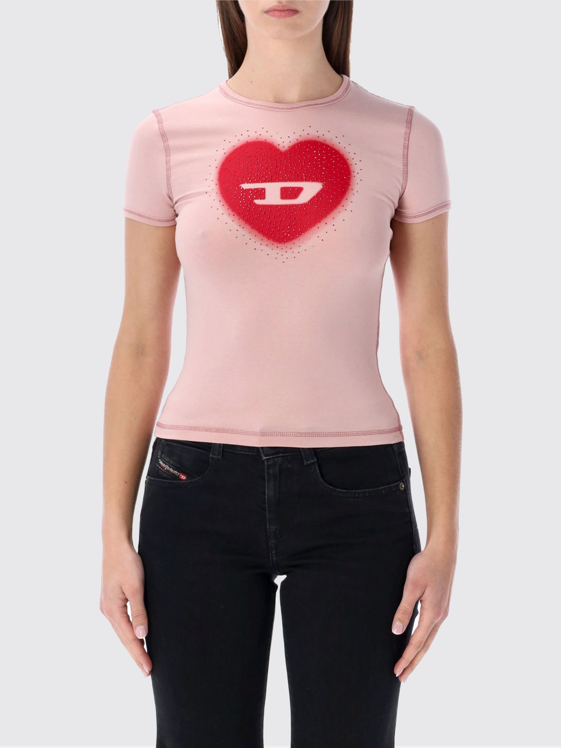 Diesel T-shirt  Woman Color Pink