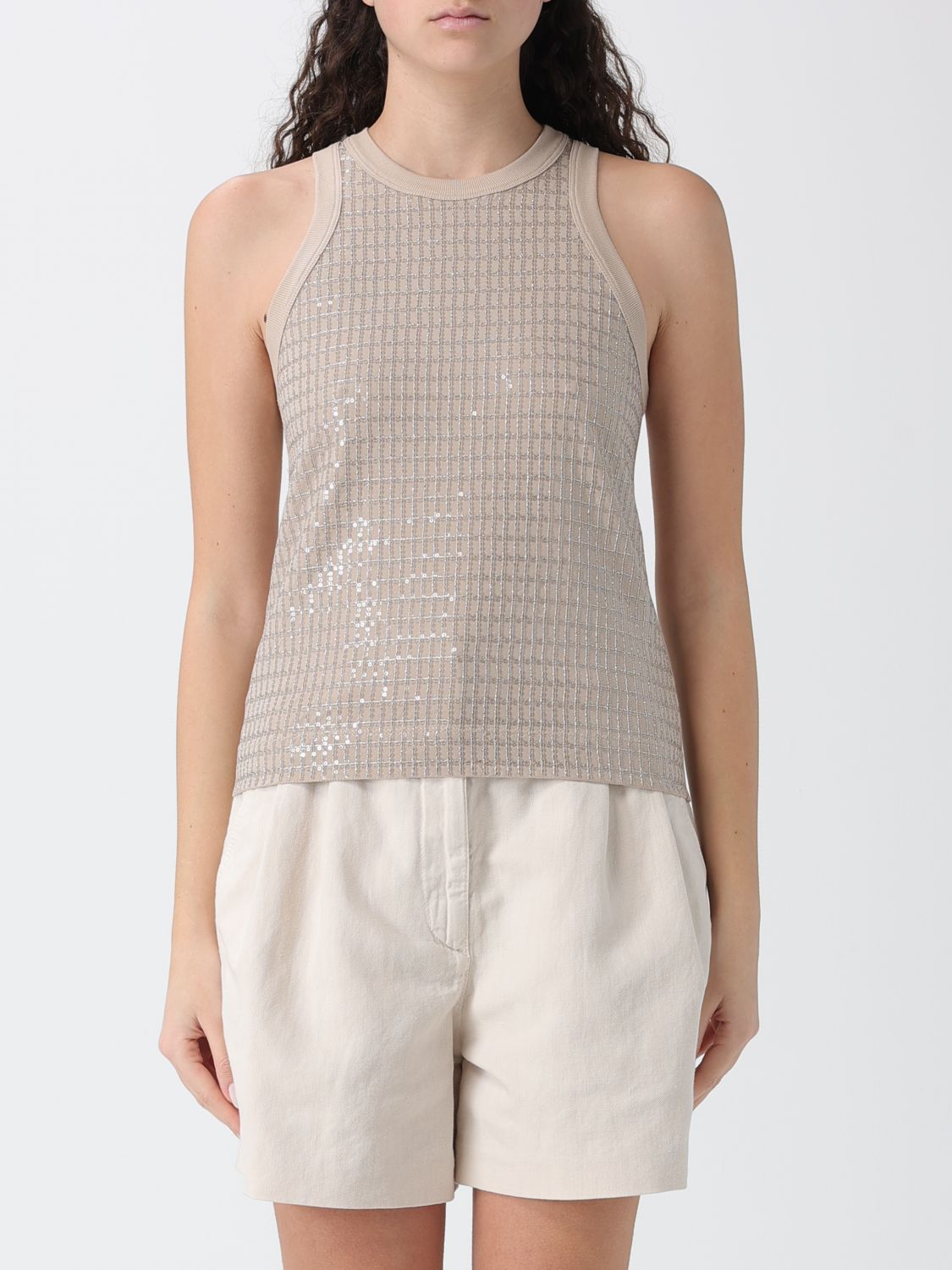 BRUNELLO CUCINELLI Top Damen Farbe Beige