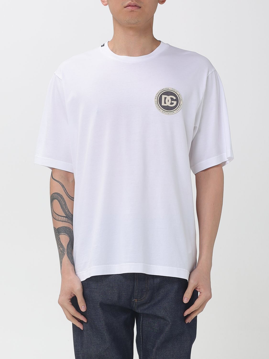 Dolce & Gabbana Herren Weiß T-Shirt Men Color