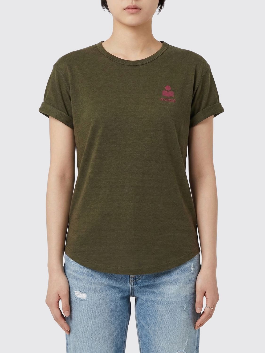 T-shirts di lino con mini logo Isabel Marant Etoile