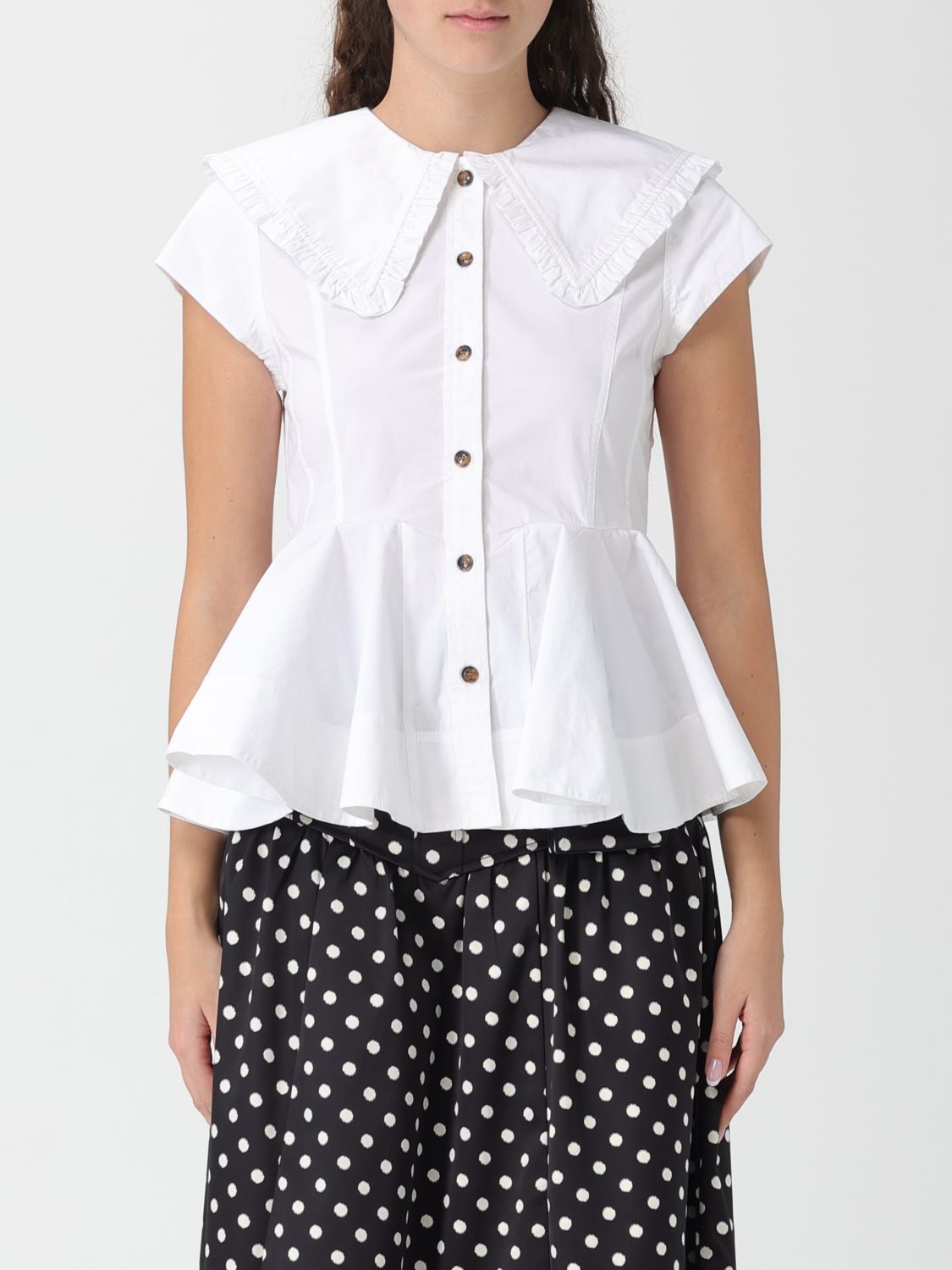 Ganni Shirt  Woman Color White