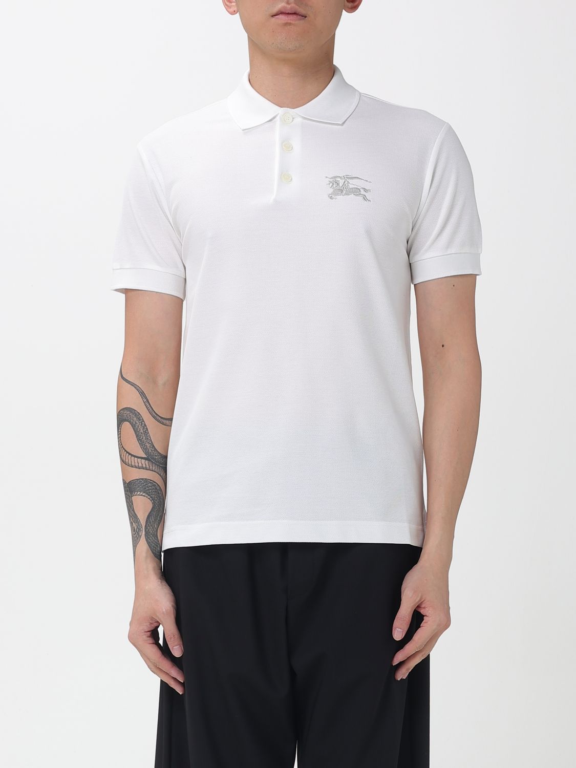 Burberry Polo Shirt Men  In White