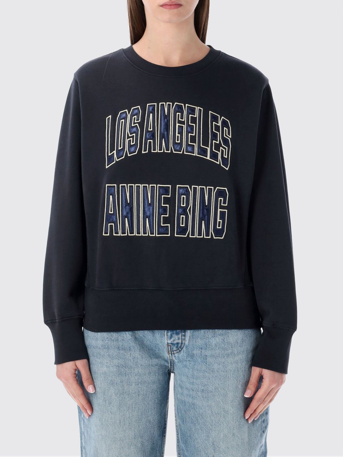 Anine Bing Sweatshirt  Woman Color Black In Blue