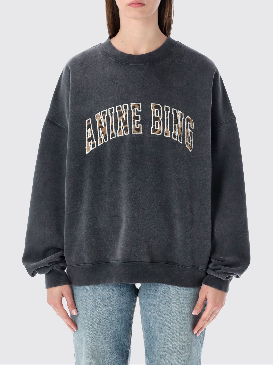 Anine Bing Sweatshirt  Woman Color Black In Gray