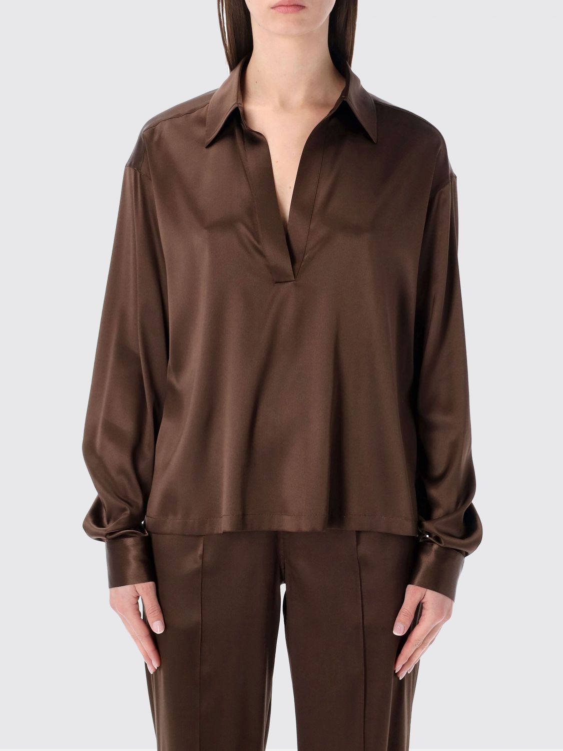 TOM FORD TOM FORD Shirt Woman color Cream　TOM FORD シャツ ウーマン カラー クリーム