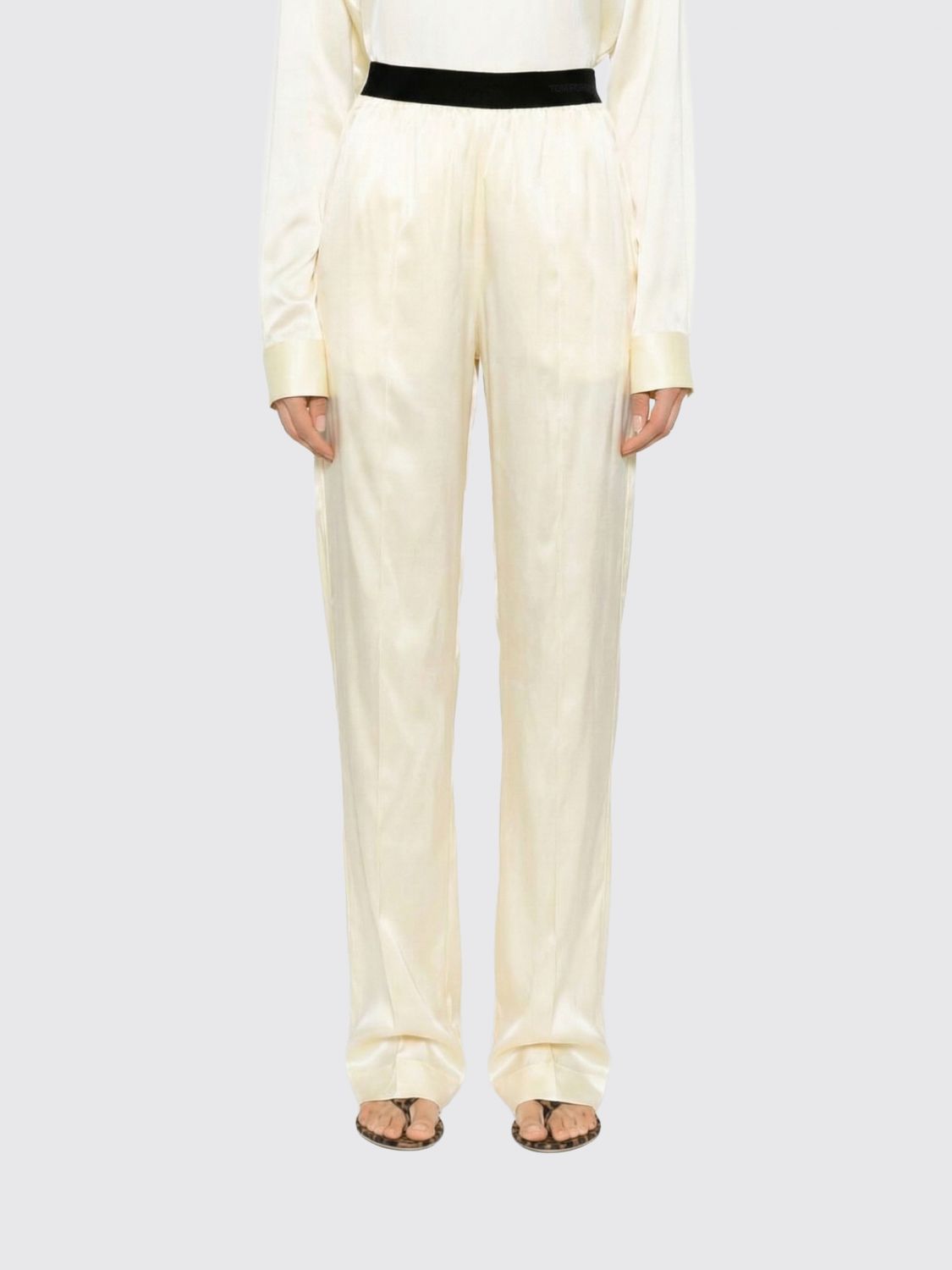 TOM FORD TOM FORD Pants Woman color Yellow　TOM FORD パンツ ウーマン カラー イエロー