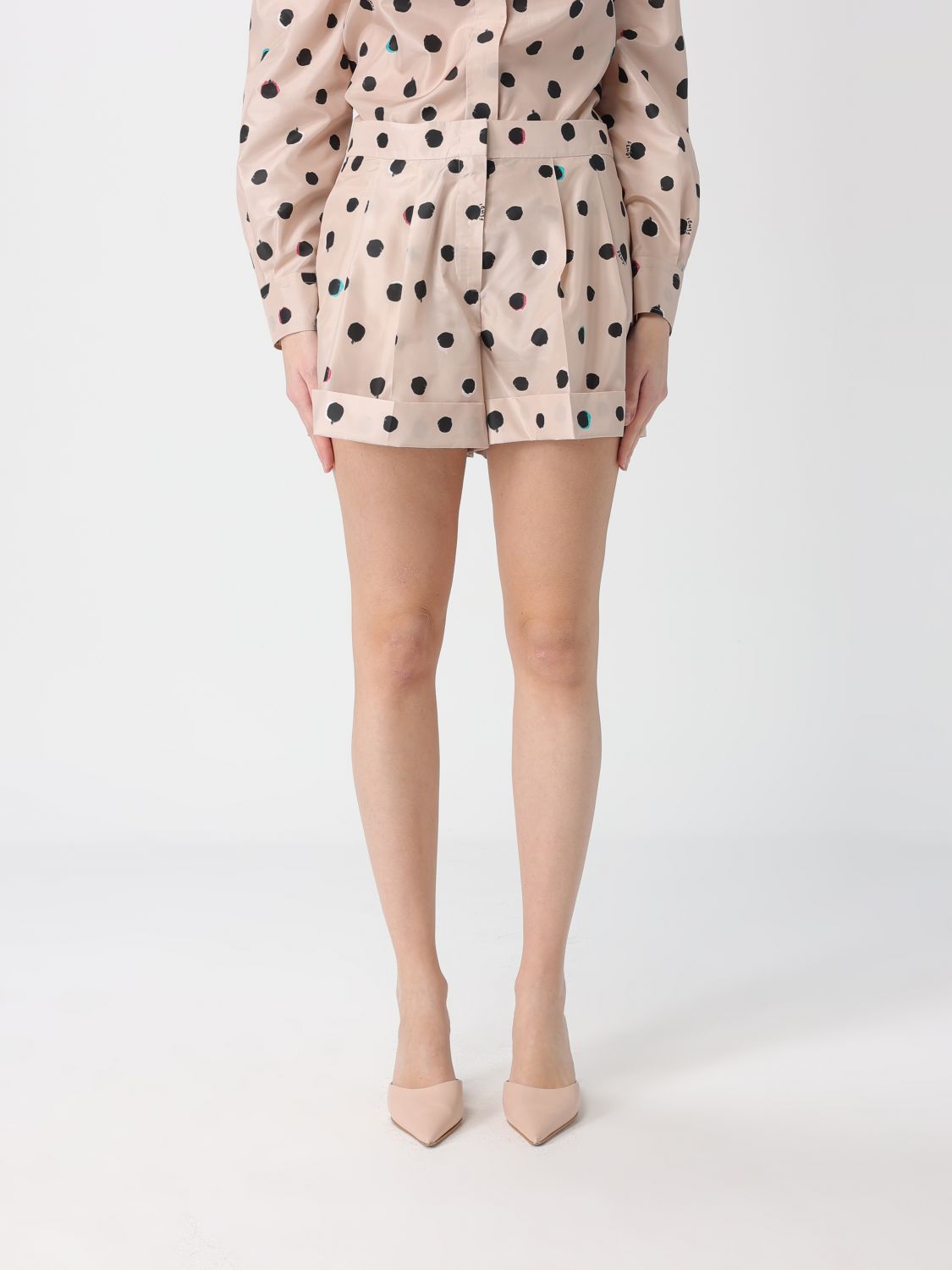 FENDI Pantaloncini in taffetà a pois