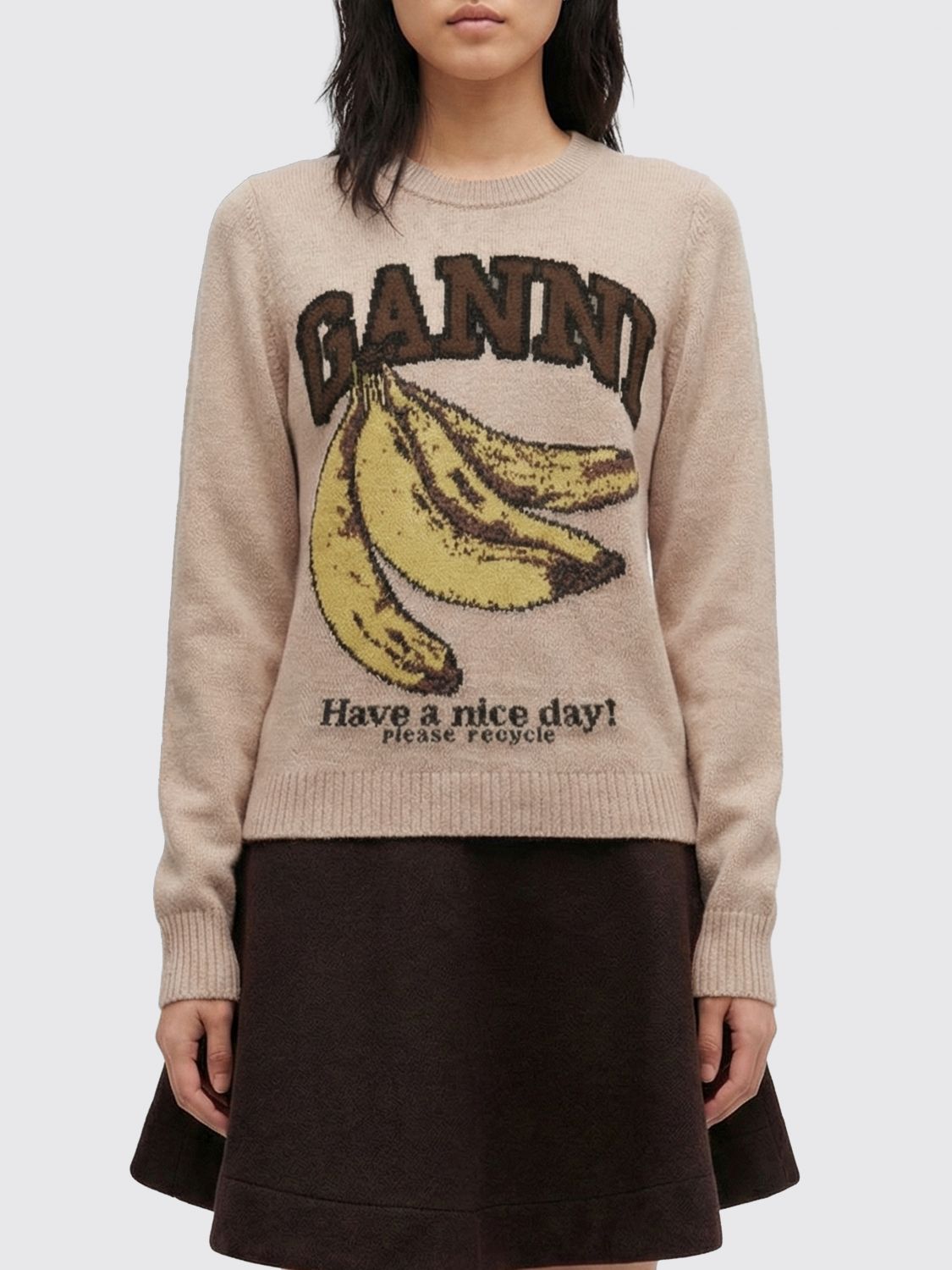 GANNI Sweater Woman color Camel　GANNI セーター ウーマン カラー キャメル GANNI