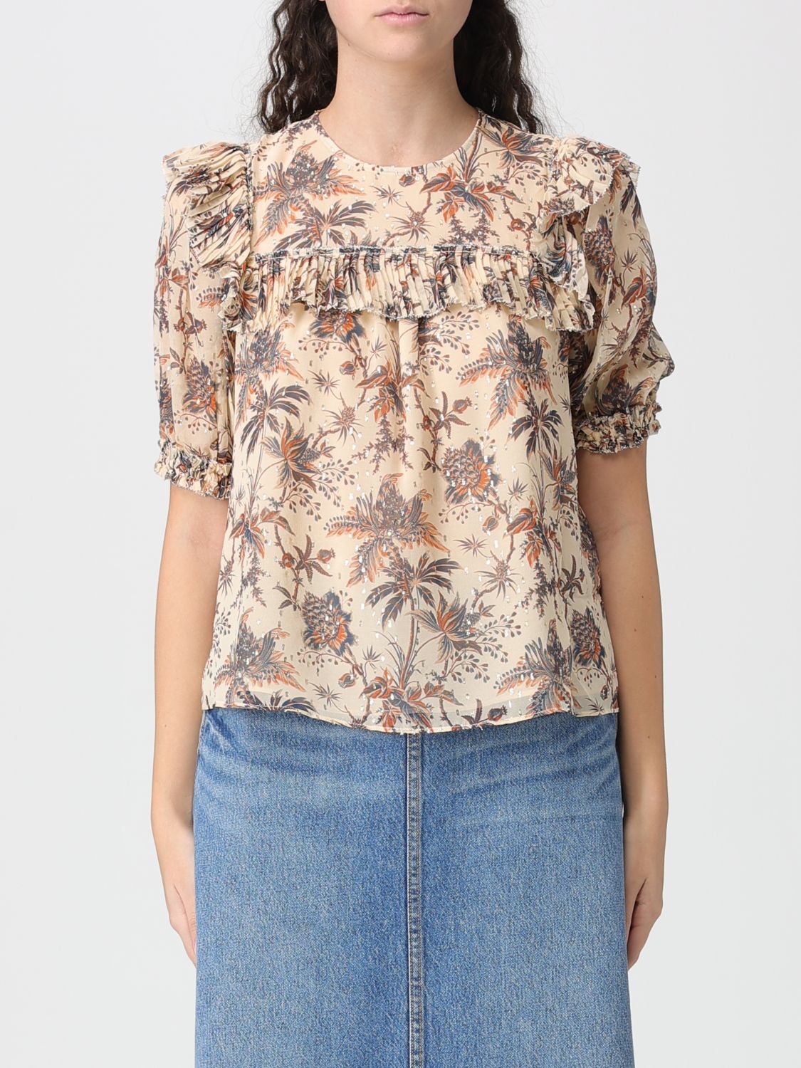 ULLA JOHNSON Top Damen Farbe Bunt