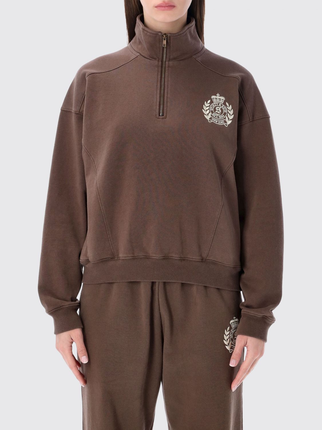 Sporty And Rich Sweatshirt Sporty & Rich Woman Color Brown