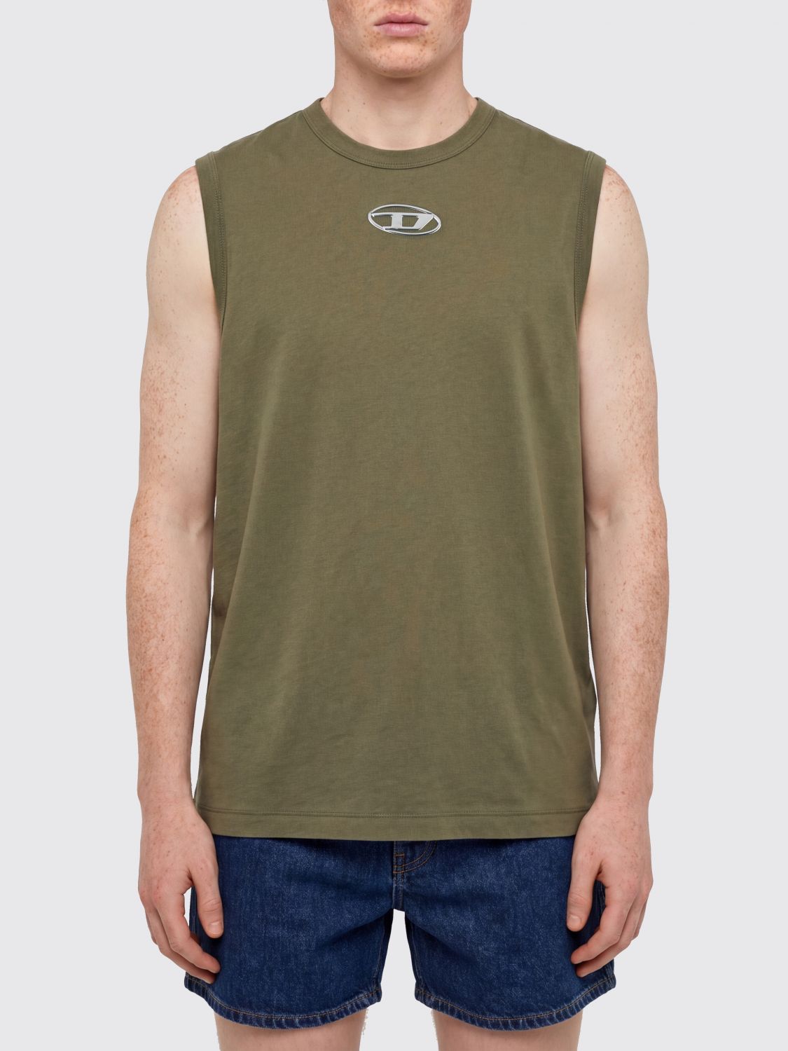 DIESEL Canotta basic in cotone con logo