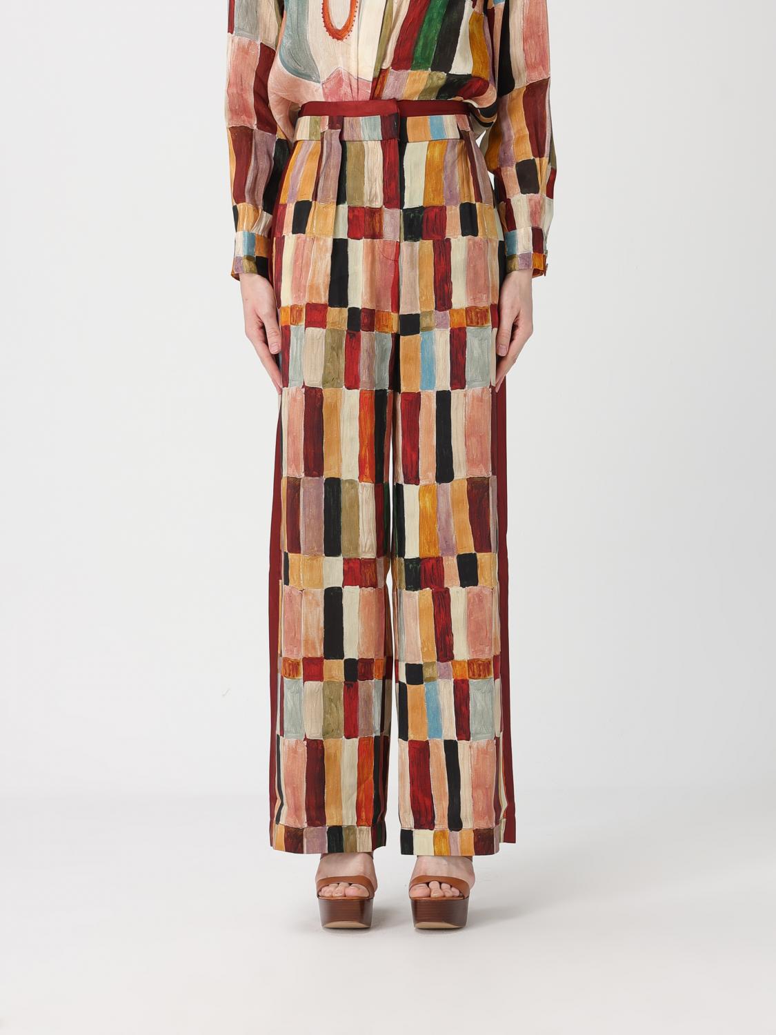 Pantaloni Marjorelle Alemais in lino e seta stampata