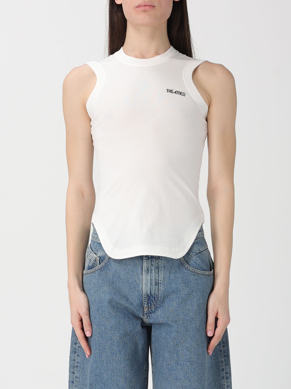 The Attico Top Woman color White
