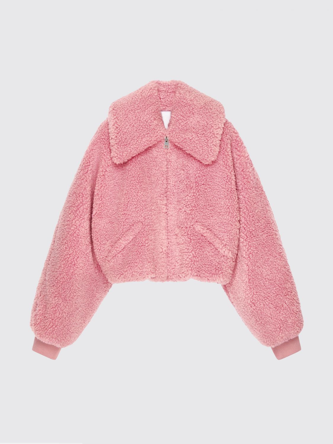 Givenchy Cropped Blouson In Shearling Effect In Animal Print