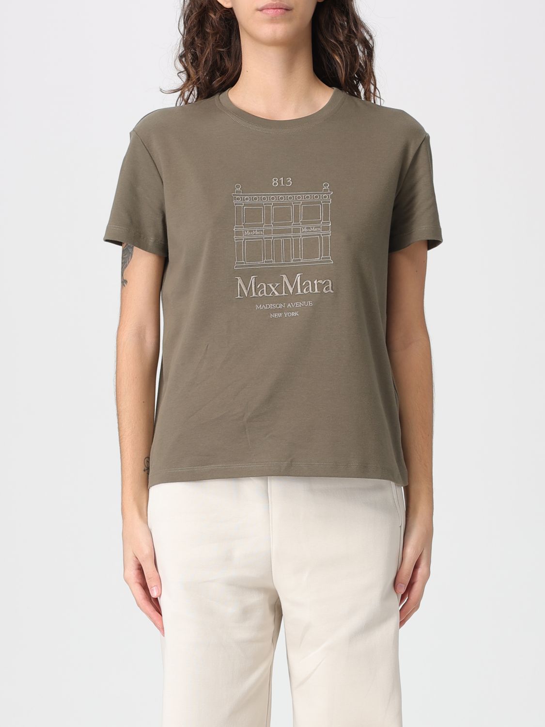 'S MAX MARA T-Shirt Woman color Green　'S MAX MARA Tシャツ ウーマンカラー グリーン 'S