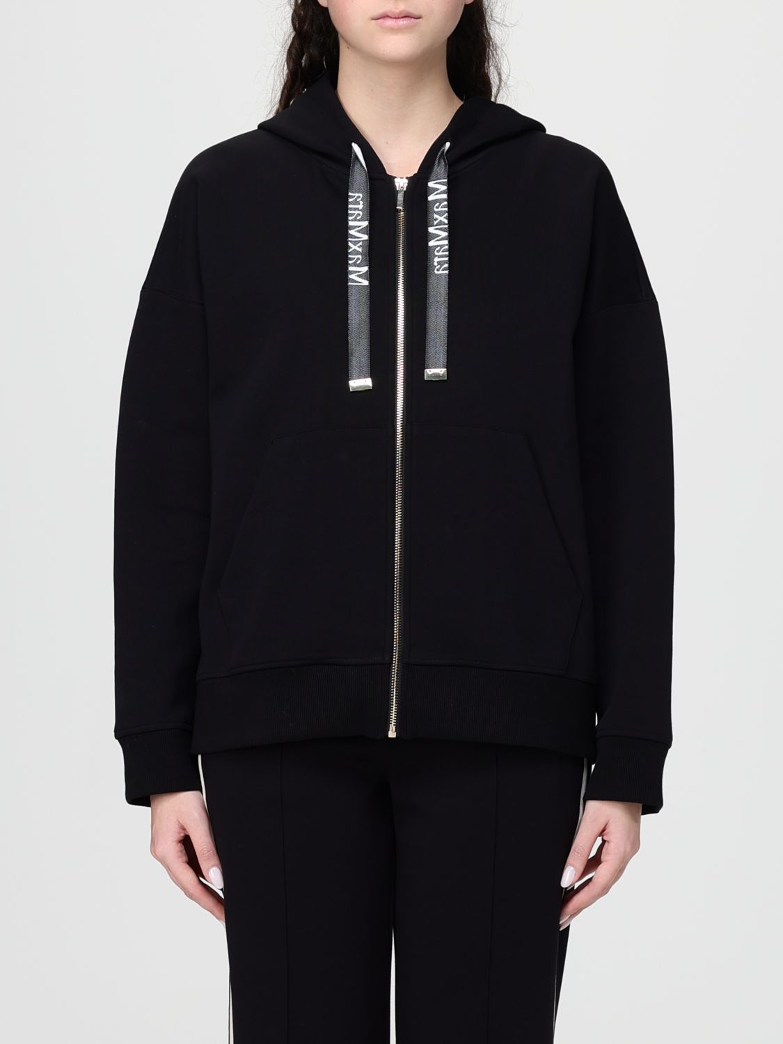 's Max Mara Cotton Hoodie In Black