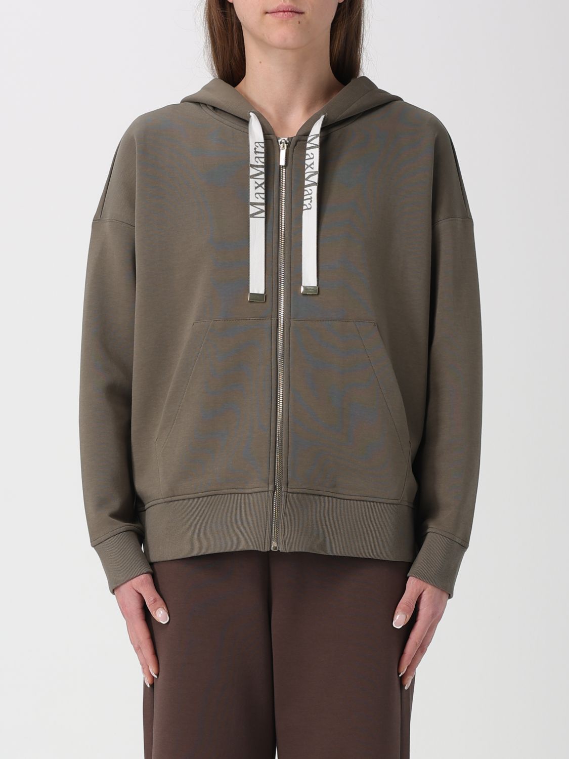 's Max Mara Cotton Hoodie In Green
