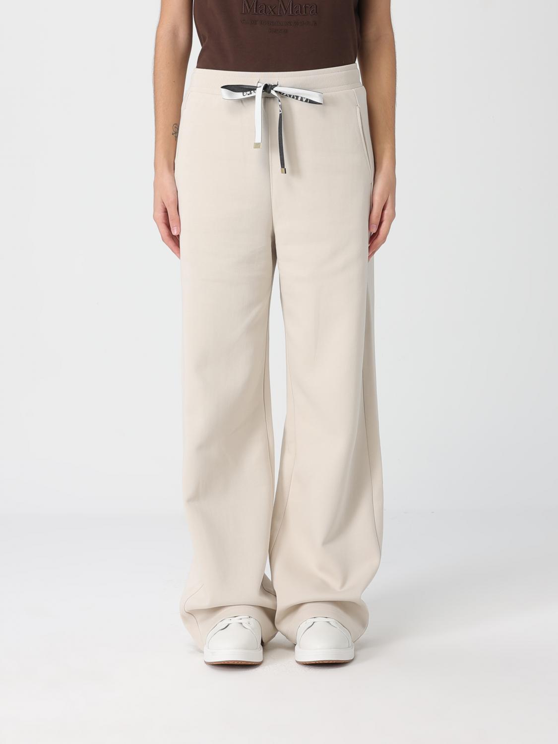 's Max Mara Cotton Jogging Trousers In White