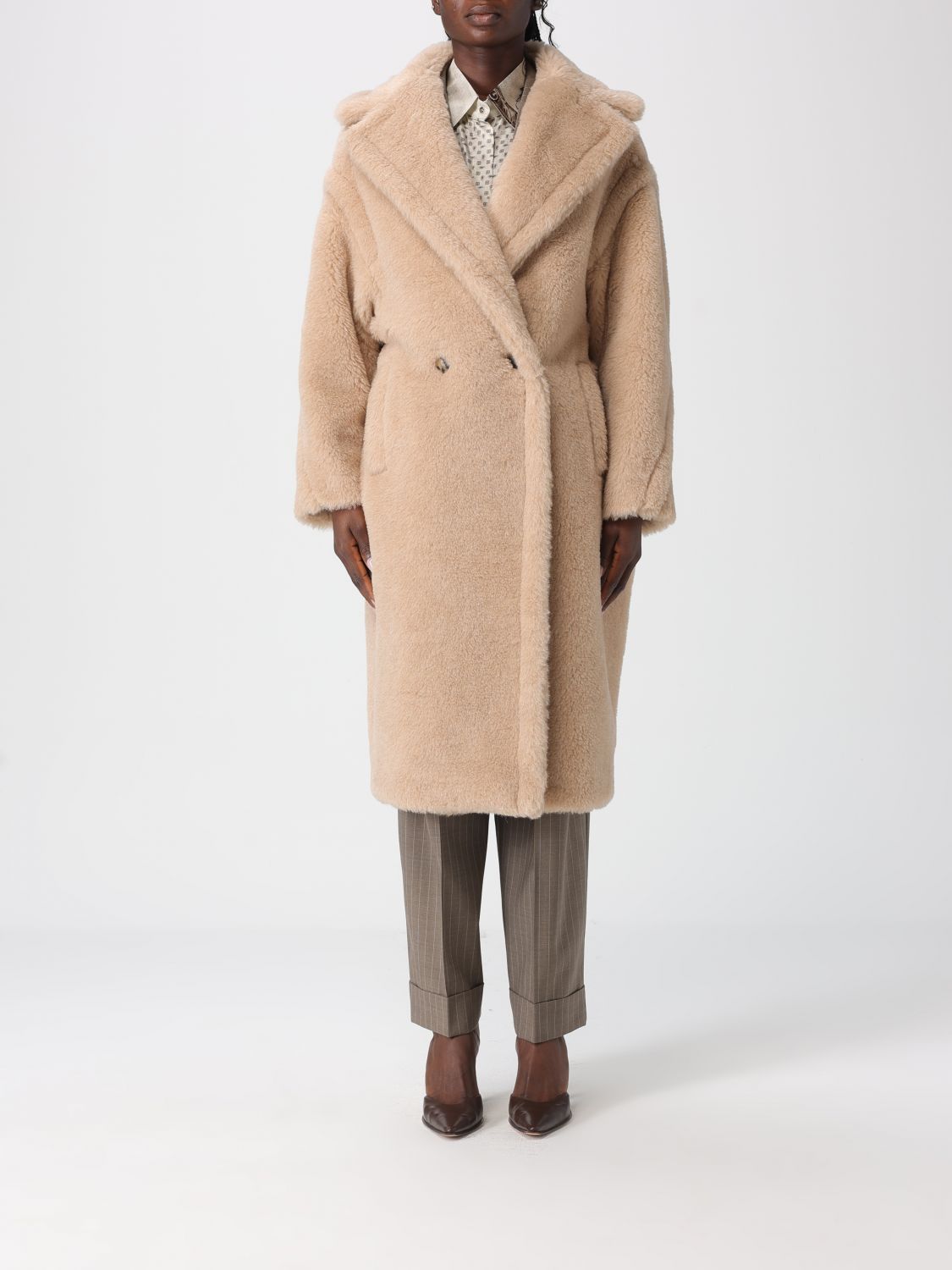 MAX MARA Pelzmantel Damen Farbe Beige