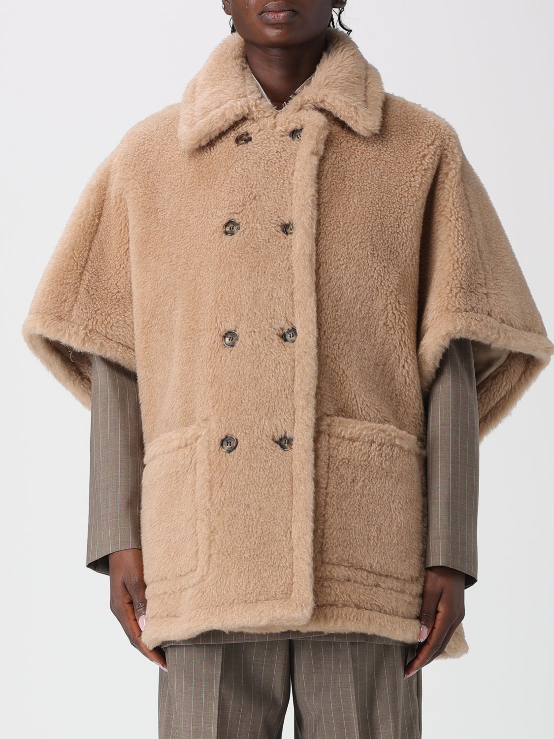 MAX MARA Pelzmantel Damen Farbe Beige
