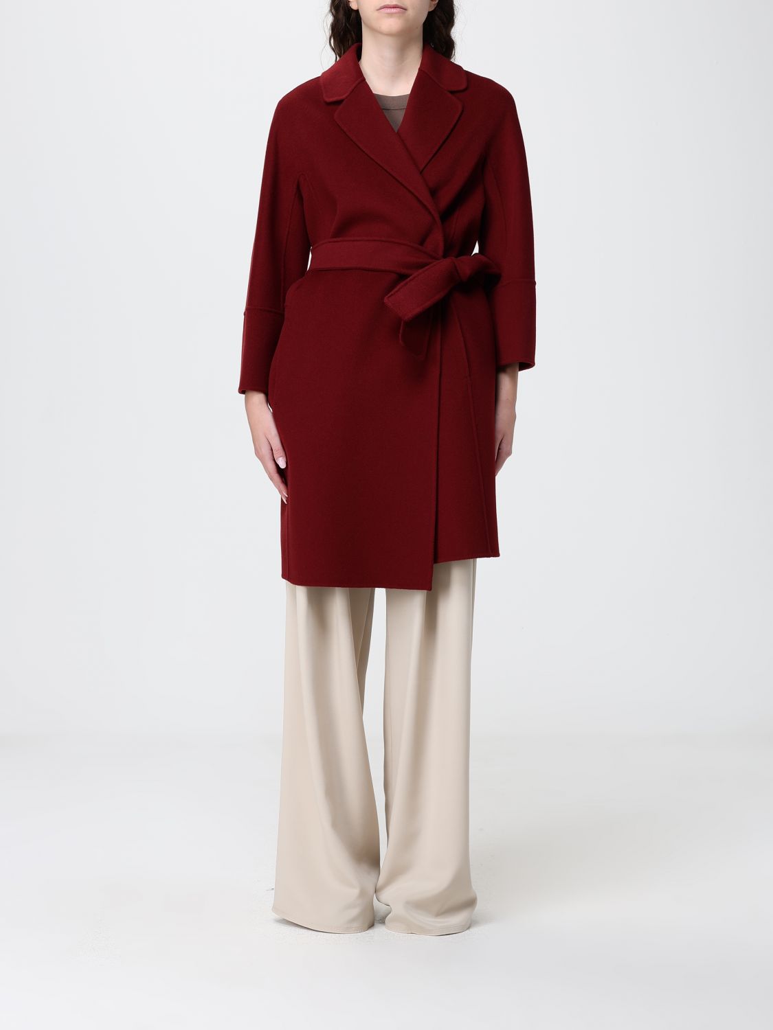 'S MAX MARA Coat Woman color Red