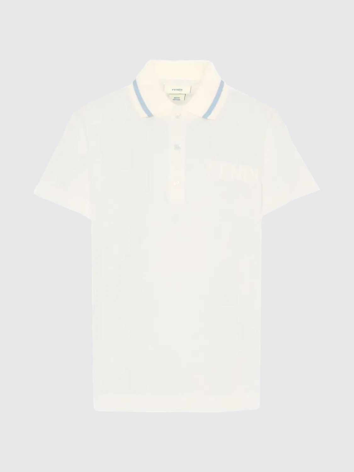 FENDI Polo in cotone con logo