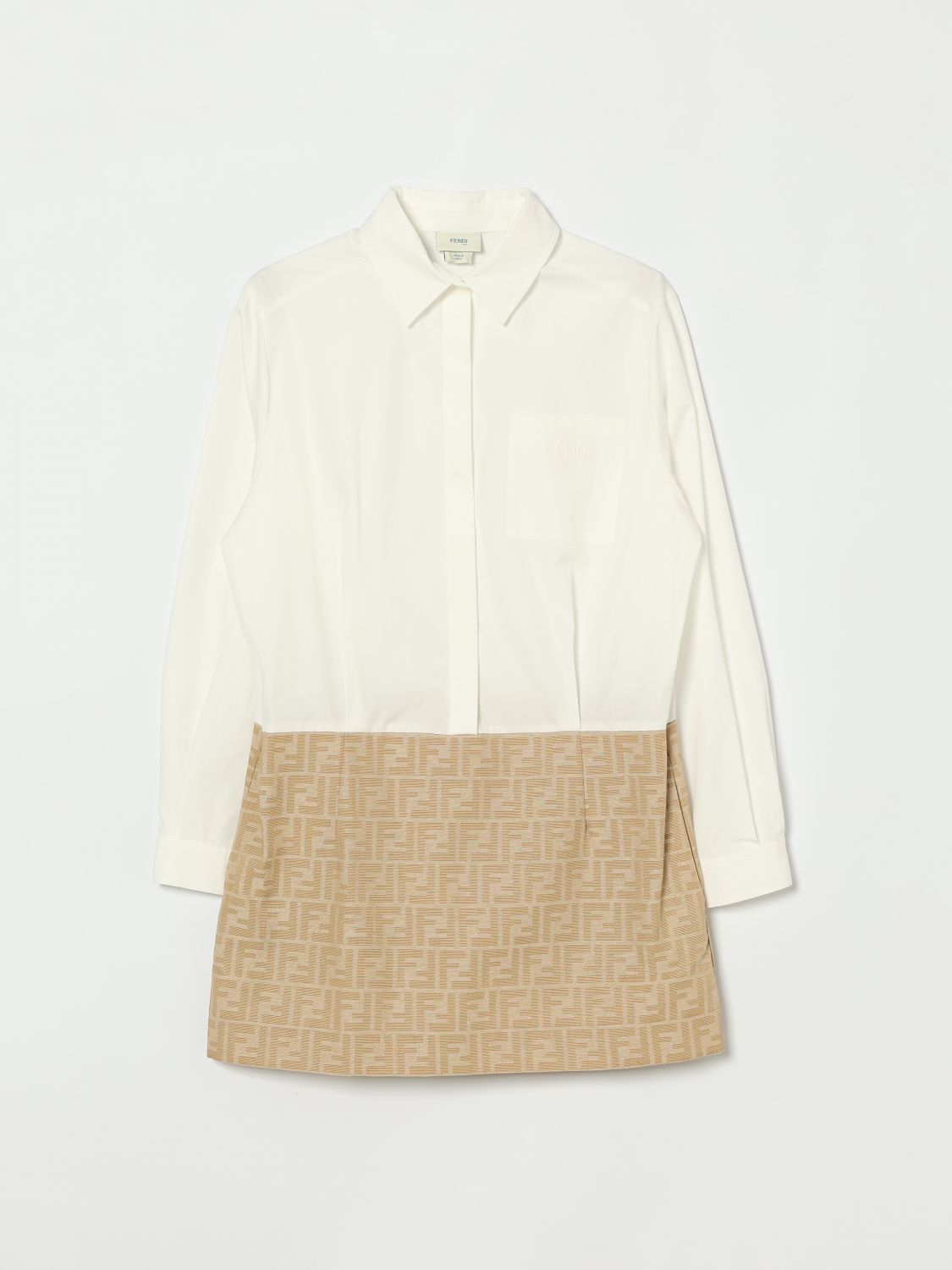 FENDI Abito in cotone con motivo monogram