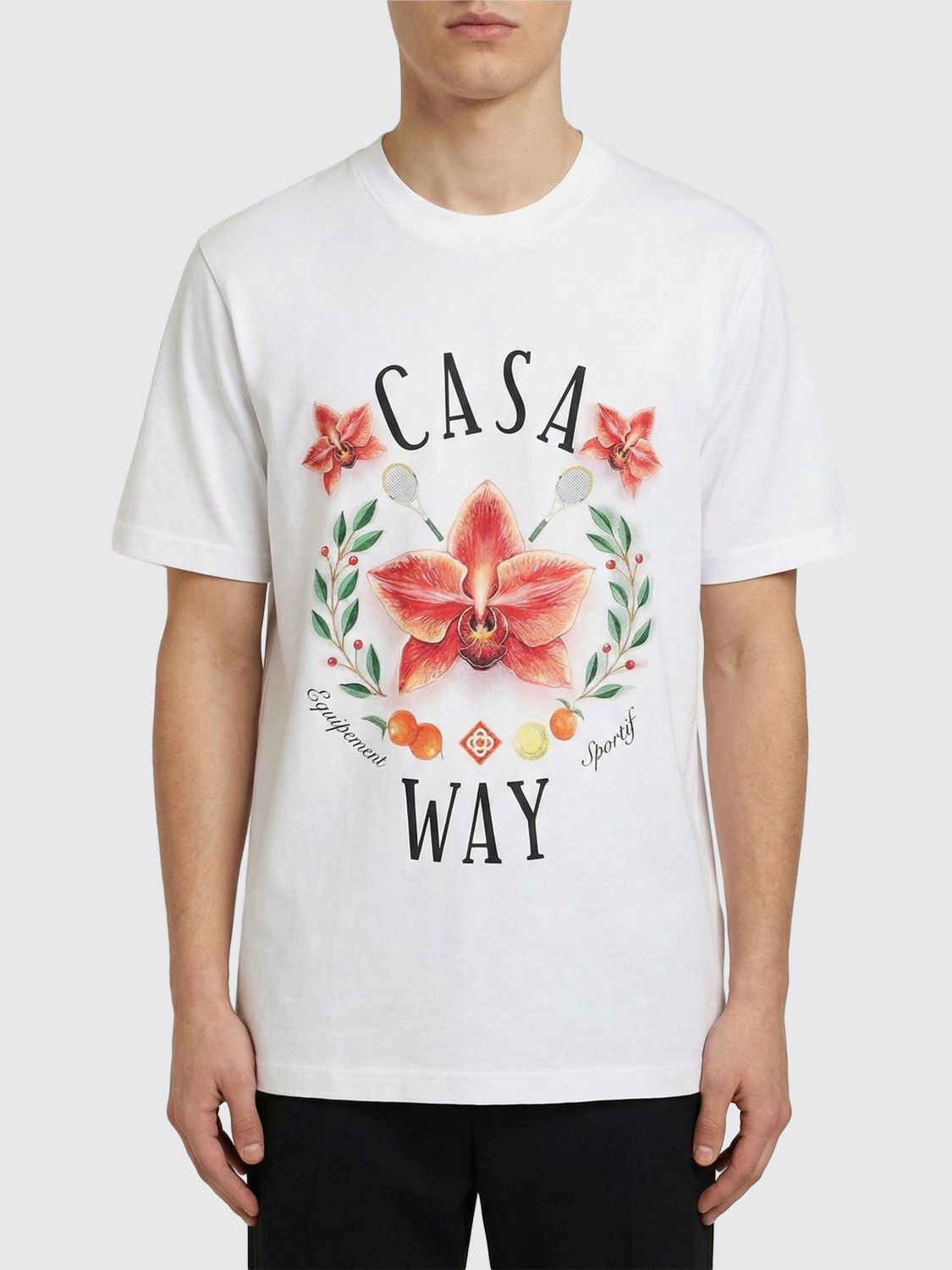 T-shirt in cotone organico stampata Casablanca