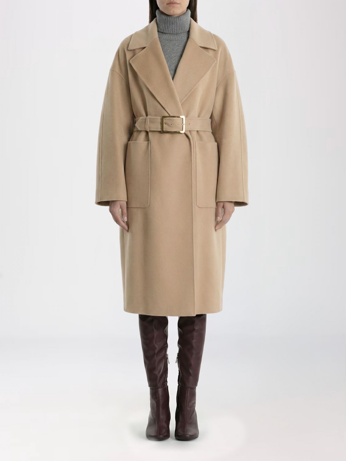 SPORTMAX Mantel Damen Farbe Beige